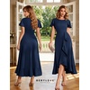 image:imageBeryLove Women Formal Party Dress Flutter Short Sleeve Wedding Cocktail Long Evening DressNavy