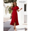 image:imageBeryLove Women Formal Party Dress Flutter Short Sleeve Wedding Cocktail Long Evening DressRed