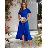 image:imageBeryLove Women Formal Party Dress Flutter Short Sleeve Wedding Cocktail Long Evening DressRoyal Blue