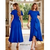 image:imageBeryLove Women Formal Party Dress Flutter Short Sleeve Wedding Cocktail Long Evening DressRoyal Blue