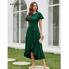 image:imageBeryLove Women Formal Party Dress Flutter Short Sleeve Wedding Cocktail Long Evening DressZdark Green