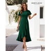 image:imageBeryLove Women Formal Party Dress Flutter Short Sleeve Wedding Cocktail Long Evening DressZdark Green