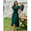 image:imageBeryLove Women Formal Party Dress Flutter Short Sleeve Wedding Cocktail Long Evening DressZgreen
