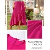 image:imageBeryLove Women Formal Party Dress Flutter Short Sleeve Wedding Cocktail Long Evening DressZmagenta