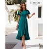 image:imageBeryLove Women Formal Party Dress Flutter Short Sleeve Wedding Cocktail Long Evening DressZteal