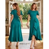 image:imageBeryLove Women Formal Party Dress Flutter Short Sleeve Wedding Cocktail Long Evening DressZteal Blue