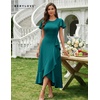 image:imageBeryLove Women Formal Party Dress Flutter Short Sleeve Wedding Cocktail Long Evening DressZteal Blue
