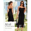 image:imageBeryLove Women Summer Floral Mesh Wedding Guest Cocktail Spaghetti Strap Dress