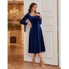 image:imageBeryLove Women Velvet Dress Cocktail Party Evening Dresses Long Sleeve Wedding Guest Formal DressesNavy