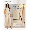 image:imageBeryLove Womens 2 Piece Lounge Set Fashion Travel Outfits Vacation Tracksuit Comfy Wide Leg Airport Loungewear 601 Apricot L