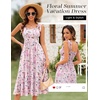 image:imageBeryLove Womens Floral Sundresses 2025 Spaghetti Strap Summer Midi Wedding Guest Dress