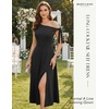 image:imageBeryLove Womens Formal Elegant Wedding Guest Dresses One Shoulder A Line Maxi Cocktail Slit DressBblack