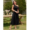 image:imageBeryLove Womens Formal Elegant Wedding Guest Dresses One Shoulder A Line Maxi Cocktail Slit DressBblack