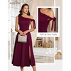 image:imageBeryLove Womens Formal Elegant Wedding Guest Dresses One Shoulder A Line Maxi Cocktail Slit DressBburgundy