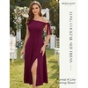 image:imageBeryLove Womens Formal Elegant Wedding Guest Dresses One Shoulder A Line Maxi Cocktail Slit DressBburgundy