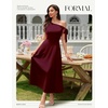 image:imageBeryLove Womens Formal Elegant Wedding Guest Dresses One Shoulder A Line Maxi Cocktail Slit DressBburgundy