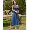 image:imageBeryLove Womens Formal Elegant Wedding Guest Dresses One Shoulder A Line Maxi Cocktail Slit DressBgrey Blue