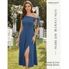 image:imageBeryLove Womens Formal Elegant Wedding Guest Dresses One Shoulder A Line Maxi Cocktail Slit DressBgrey Blue