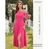 image:imageBeryLove Womens Formal Elegant Wedding Guest Dresses One Shoulder A Line Maxi Cocktail Slit DressBmagenta