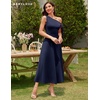 image:imageBeryLove Womens Formal Elegant Wedding Guest Dresses One Shoulder A Line Maxi Cocktail Slit DressBnavy