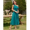 image:imageBeryLove Womens Formal Elegant Wedding Guest Dresses One Shoulder A Line Maxi Cocktail Slit DressBteal Blue