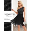 image:imageBeryLove Womens Sequin Homecoming Formal OneShoulder Cocktail Dress for TeensBlacknew