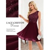 image:imageBeryLove Womens Sequin Homecoming Formal OneShoulder Cocktail Dress for TeensBurgundynew