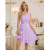 image:imageBeryLove Womens Sequin Homecoming Formal OneShoulder Cocktail Dress for TeensLavendernew