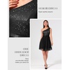 image:imageBeryLove Womens Sequin Homecoming Formal OneShoulder Cocktail Dress for TeensTulle Black