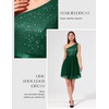 image:imageBeryLove Womens Sequin Homecoming Formal OneShoulder Cocktail Dress for TeensTulle Dark Green
