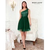 image:imageBeryLove Womens Sequin Homecoming Formal OneShoulder Cocktail Dress for TeensTulle Dark Green
