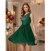 image:imageBeryLove Womens Sequin Homecoming Formal OneShoulder Cocktail Dress for TeensTulle Dark Green