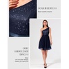 image:imageBeryLove Womens Sequin Homecoming Formal OneShoulder Cocktail Dress for TeensTulle Navy