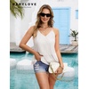 image:imageBeryLove Womens Sequin Tank Tops Spaghetti Straps V Neck Layered Ruffle Halter Camisole Blouses