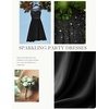 image:imageBeryLove Womens Short Prom Dresses for Teens Sleeveless Flowy A Line Wedding Guest Lace Formal DressBlack Sequin