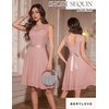 image:imageBeryLove Womens Short Prom Dresses for Teens Sleeveless Flowy A Line Wedding Guest Lace Formal DressBlush Sequin