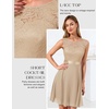 image:imageBeryLove Womens Short Prom Dresses for Teens Sleeveless Flowy A Line Wedding Guest Lace Formal DressGold