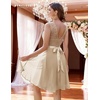 image:imageBeryLove Womens Short Prom Dresses for Teens Sleeveless Flowy A Line Wedding Guest Lace Formal DressGold