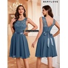 image:imageBeryLove Womens Short Prom Dresses for Teens Sleeveless Flowy A Line Wedding Guest Lace Formal DressGrey Blue Sequin