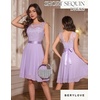 image:imageBeryLove Womens Short Prom Dresses for Teens Sleeveless Flowy A Line Wedding Guest Lace Formal DressLavender Sequin