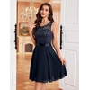 image:imageBeryLove Womens Short Prom Dresses for Teens Sleeveless Flowy A Line Wedding Guest Lace Formal DressNavy Sequin