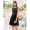image:imageBeryLove Womens Short Prom Dresses for Teens Sleeveless Flowy A Line Wedding Guest Lace Formal DressShortblack