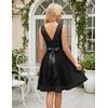 image:imageBeryLove Womens Short Prom Dresses for Teens Sleeveless Flowy A Line Wedding Guest Lace Formal DressShortblack