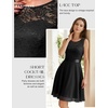 image:imageBeryLove Womens Short Prom Dresses for Teens Sleeveless Flowy A Line Wedding Guest Lace Formal DressShortblack