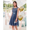 image:imageBeryLove Womens Short Prom Dresses for Teens Sleeveless Flowy A Line Wedding Guest Lace Formal DressShortblue