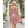 image:imageBeryLove Womens Short Prom Dresses for Teens Sleeveless Flowy A Line Wedding Guest Lace Formal DressShortblush