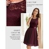 image:imageBeryLove Womens Short Prom Dresses for Teens Sleeveless Flowy A Line Wedding Guest Lace Formal DressShortburgundy