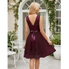 image:imageBeryLove Womens Short Prom Dresses for Teens Sleeveless Flowy A Line Wedding Guest Lace Formal DressShortburgundy