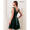 image:imageBeryLove Womens Short Prom Dresses for Teens Sleeveless Flowy A Line Wedding Guest Lace Formal DressShortdarkgreen