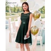 image:imageBeryLove Womens Short Prom Dresses for Teens Sleeveless Flowy A Line Wedding Guest Lace Formal DressShortdarkgreen